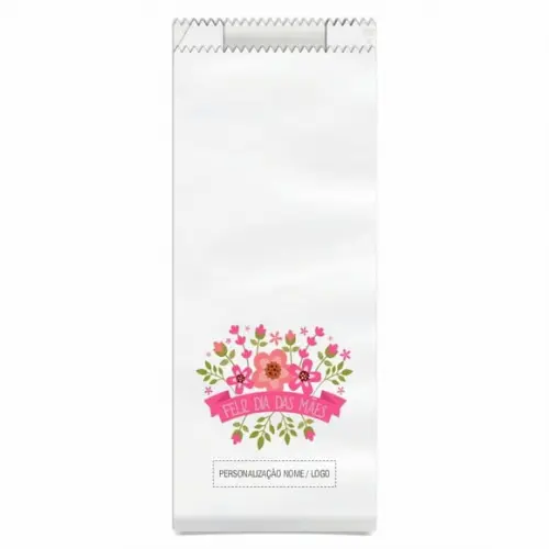 Saquinho de Papel Dia das Mães, Personalizado. Mod.08.