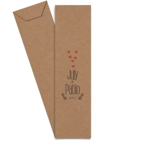SAQUINHO DE PAPEL PORTA TALHERES PERSONALIZADO CASAMENTO M02