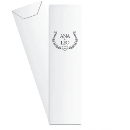 SAQUINHO DE PAPEL PORTA TALHERES PERSONALIZADO CASAMENTO M03