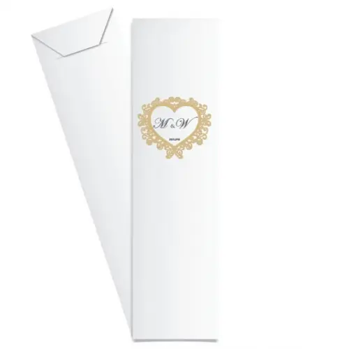 SAQUINHO DE PAPEL PORTA TALHERES PERSONALIZADO CASAMENTO M11