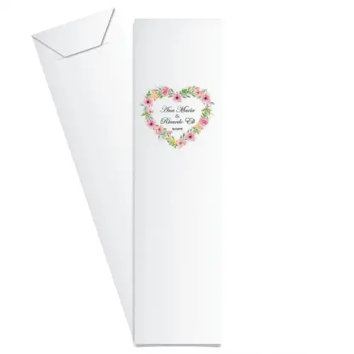 SAQUINHO DE PAPEL PORTA TALHERES PERSONALIZADO CASAMENTO M13