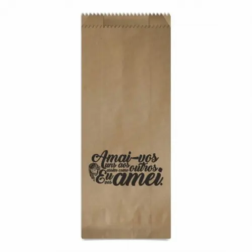 Saquinho Kraft Simples Personalizado - Amai-vos...