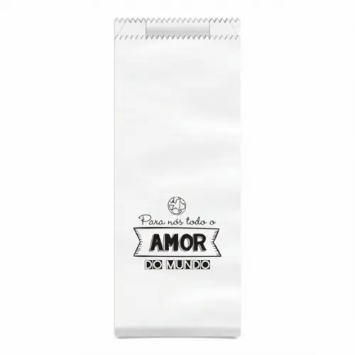 SAQUINHO KRAFT SIMPLES PERSONALIZADO - AMOR DO MUNDO...7