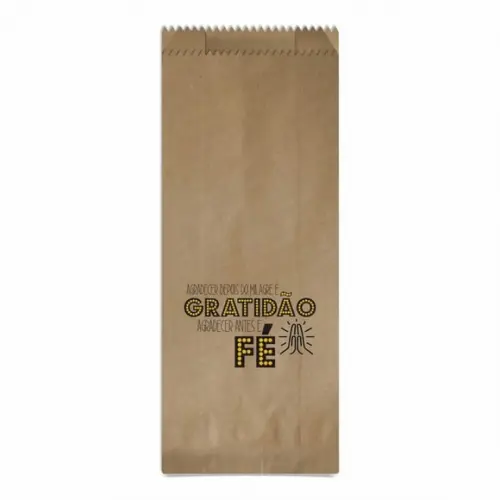 Saquinho Kraft Simples Personalizado - Gratidão...