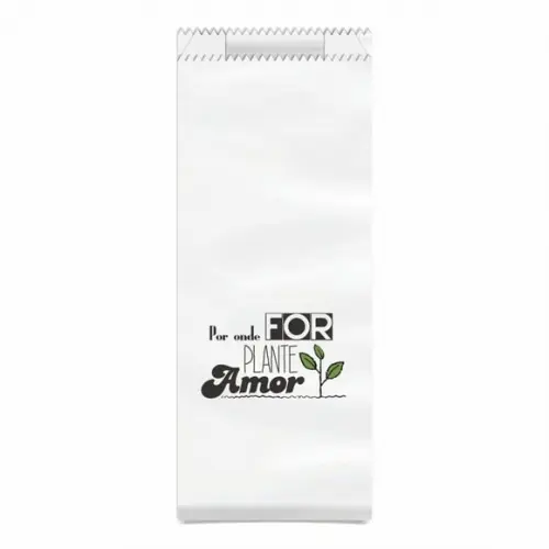 SAQUINHO KRAFT SIMPLES PERSONALIZADO - POR ONDE FOR...