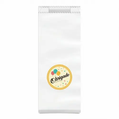 SAQUINHO KRAFT SIMPLES PERSONALIZADO - SUA PRESENÇA