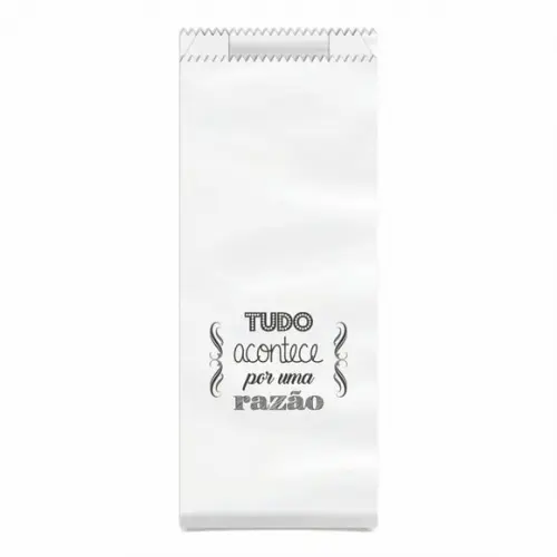 SAQUINHO KRAFT SIMPLES PERSONALIZADO - TUDO ACONTECE...