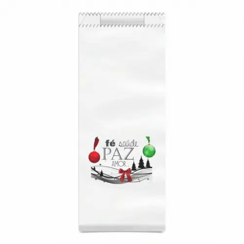 Saquinho Kraft Simples Personalizado Natal / Ano Novo