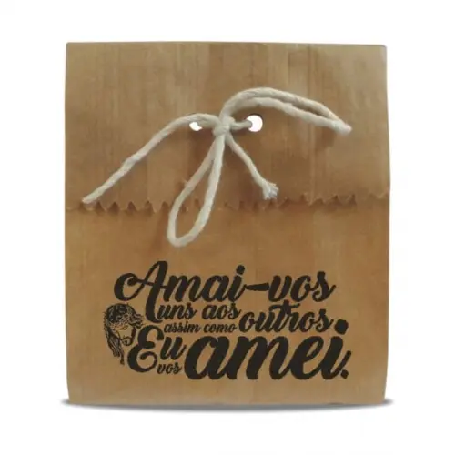 SAQUINHO PAPEL PERSONALIZADO - AMAI-VOS UNS AOS OUTROS