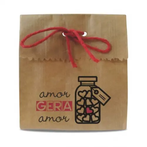 SAQUINHO PAPEL PERSONALIZADO - AMOR GERA AMOR