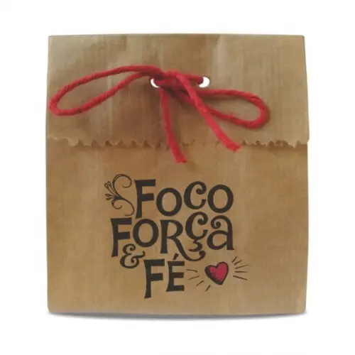 SAQUINHO PAPEL PERSONALIZADO - FOCO FORÇA & FÉ