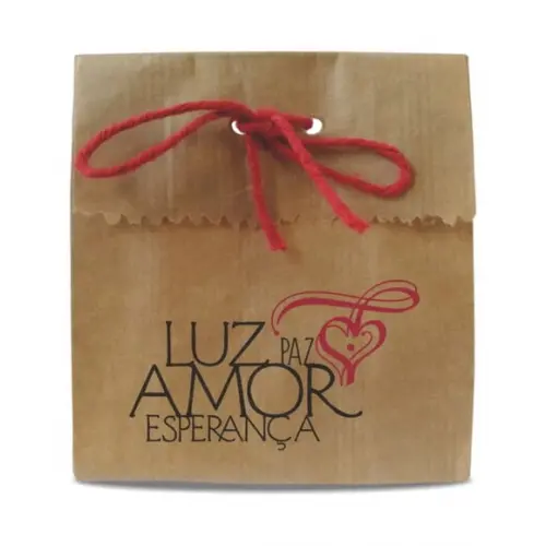 SAQUINHO PAPEL PERSONALIZADO - LUZ AMOR ESPERANÇA
