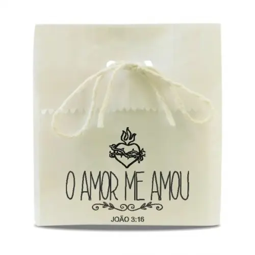 SAQUINHO PAPEL PERSONALIZADO - O AMOR ME AMOU