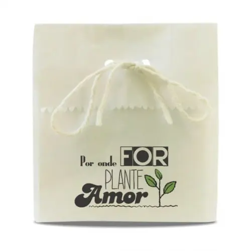 SAQUINHO PAPEL PERSONALIZADO - PLANTE AMOR