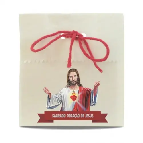 SAQUINHO PAPEL PERSONALIZADO - SAGRADO CORAÇÃO DE JESUS