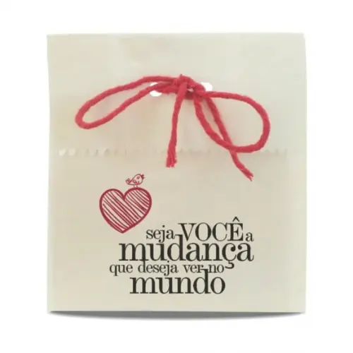 SAQUINHO PAPEL PERSONALIZADO - SEJA MUDANÇA