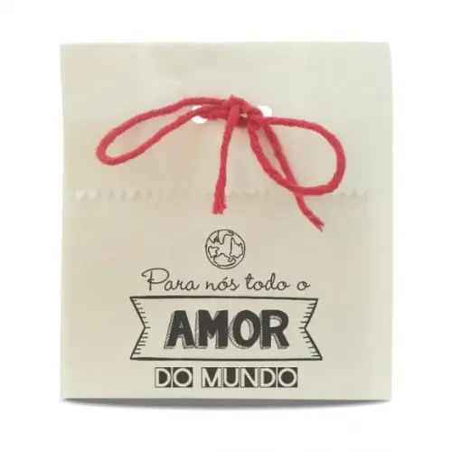 SAQUINHO PAPEL PERSONALIZADO - TODO O AMOR DO MUNDO