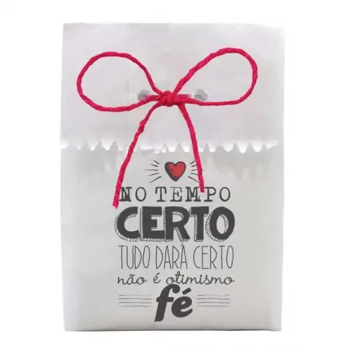 SAQUINHO PAPEL PERSONALIZADO. C/ FURO E CORDÃO - FRASES
