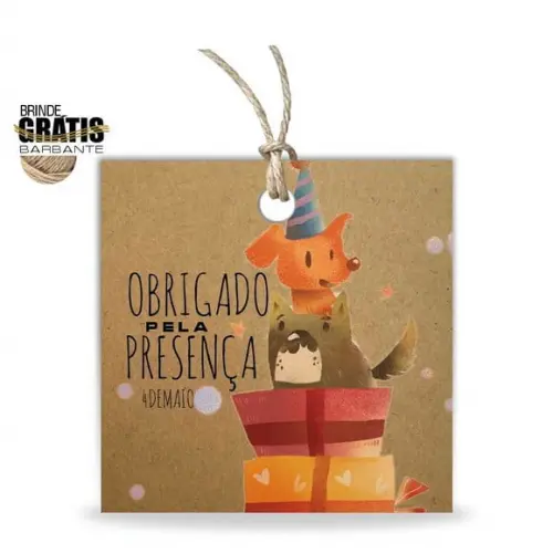 Tag aniversário quadrada