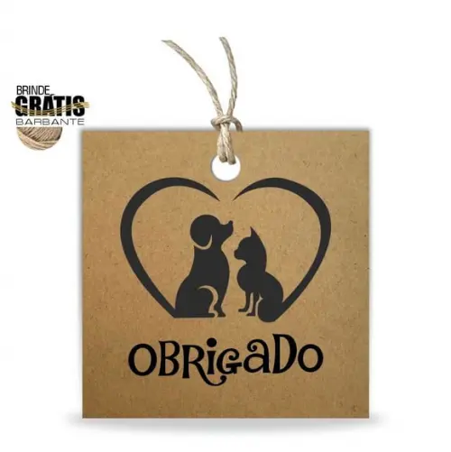 Tag aniversário quadrada