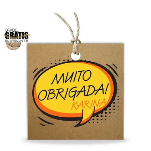 Tag aniversário quadrada