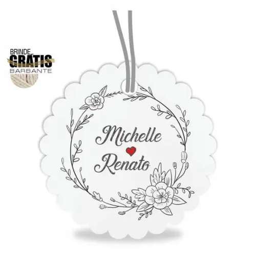 Tag casamento escalope floral
