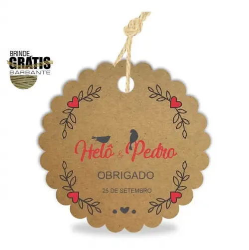 Tag casamento escalope floral