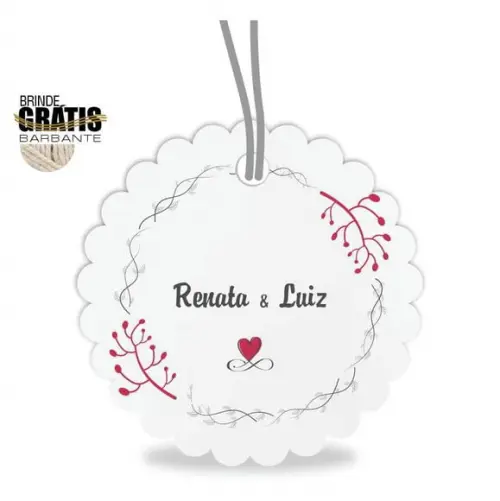 Tag casamento escalope floral