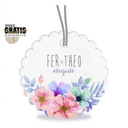 Tag casamento escalope floral