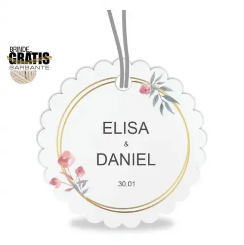 Tag casamento escalope floral