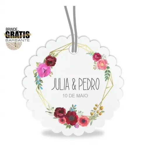 Tag casamento escalope floral