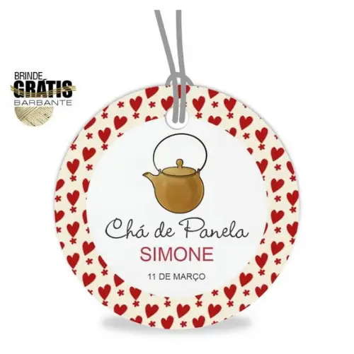 Tag casamento redonda chá de panela