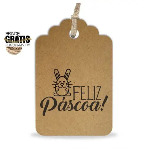 Tag Feliz Páscoa Personalizada, Mod.06