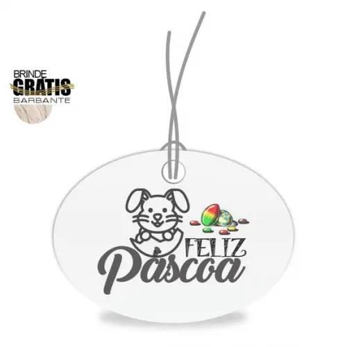 Tag Feliz Páscoa Personalizada, Mod.08