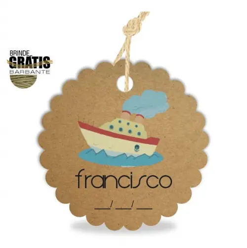 Tag infantil escalope barquinho