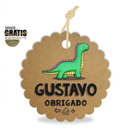 Tag infantil escalope dinossauro