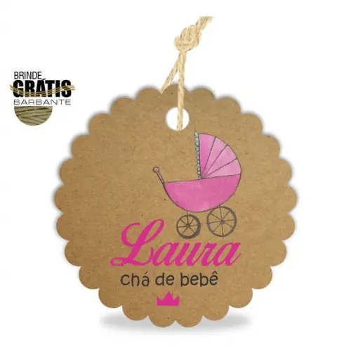 Tag infantil escalope carrinho bebê menina