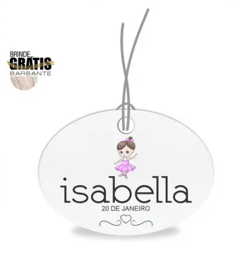 Tag infantil oval bailarina
