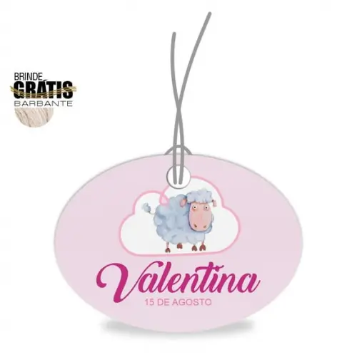 Tag infantil oval ovelhinha