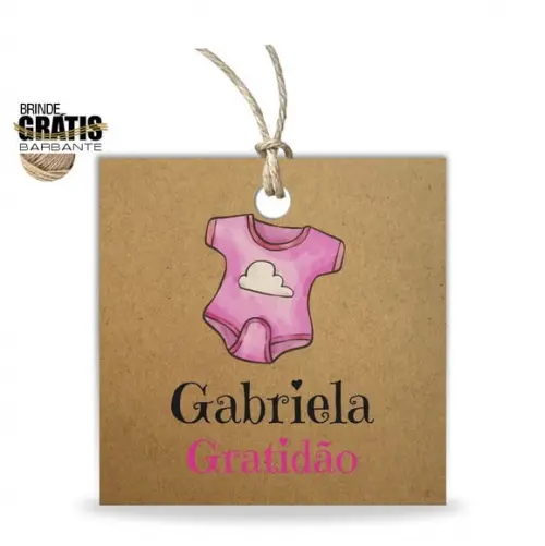 Tag infantil quadrada body menina