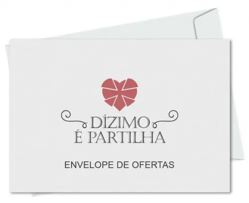 Envelope pequeno oferta/dízimo personalizado.