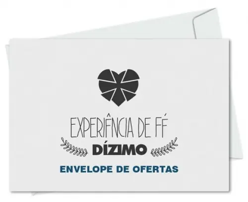 Envelope pequeno oferta/dízimo personalizado.