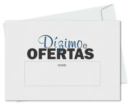 Envelope pequeno oferta/dízimo personalizado.