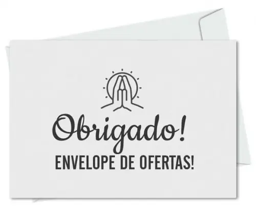 Envelope pequeno oferta/dízimo personalizado.