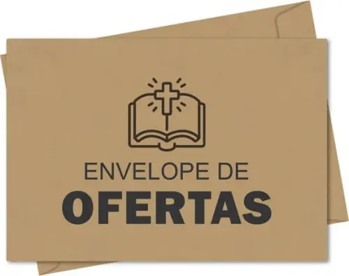Envelope pequeno oferta/dízimo personalizado.
