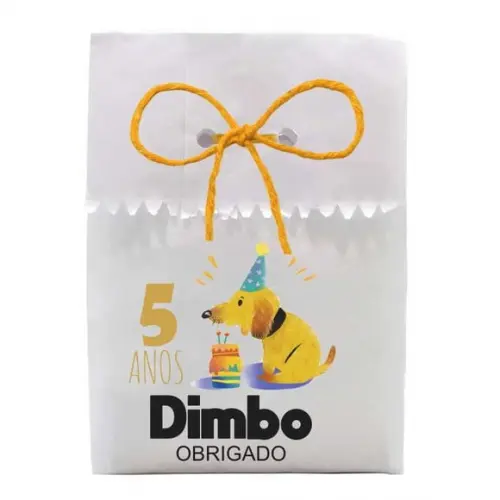 FESTAS - SAQUINHO PAPEL PERSONALIZADO. C/ FURO E CORDÃO