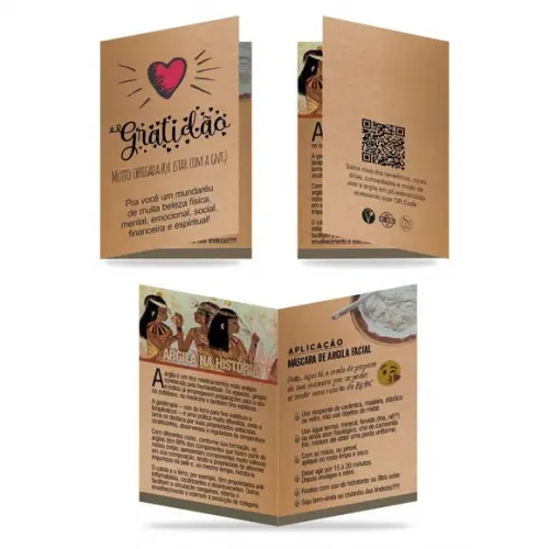 Kit argila facial personalizado, Paciência. Cor marrom.