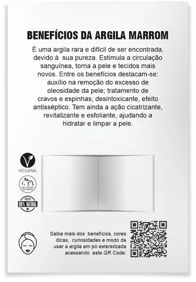 Kit Argila Facial Personalizado, Reconstruiu. Cor Marrom.