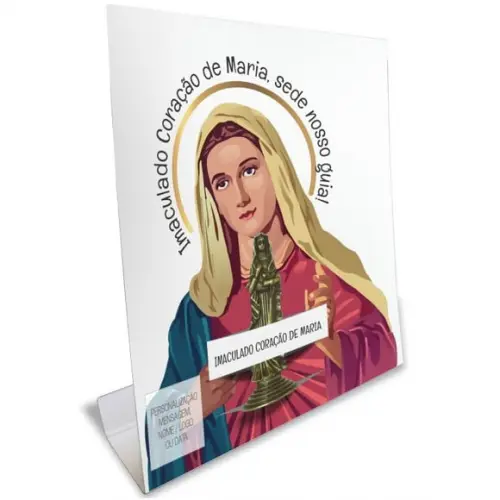 Kit Cartão Altar + Imagem da Imaculado Coração de Maria, M1