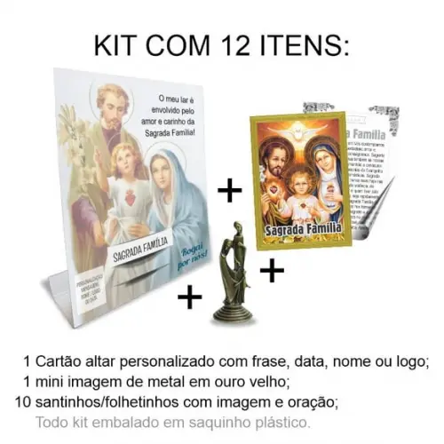 Kit Cartão Altar + Imagem da Sagrada Família, M1